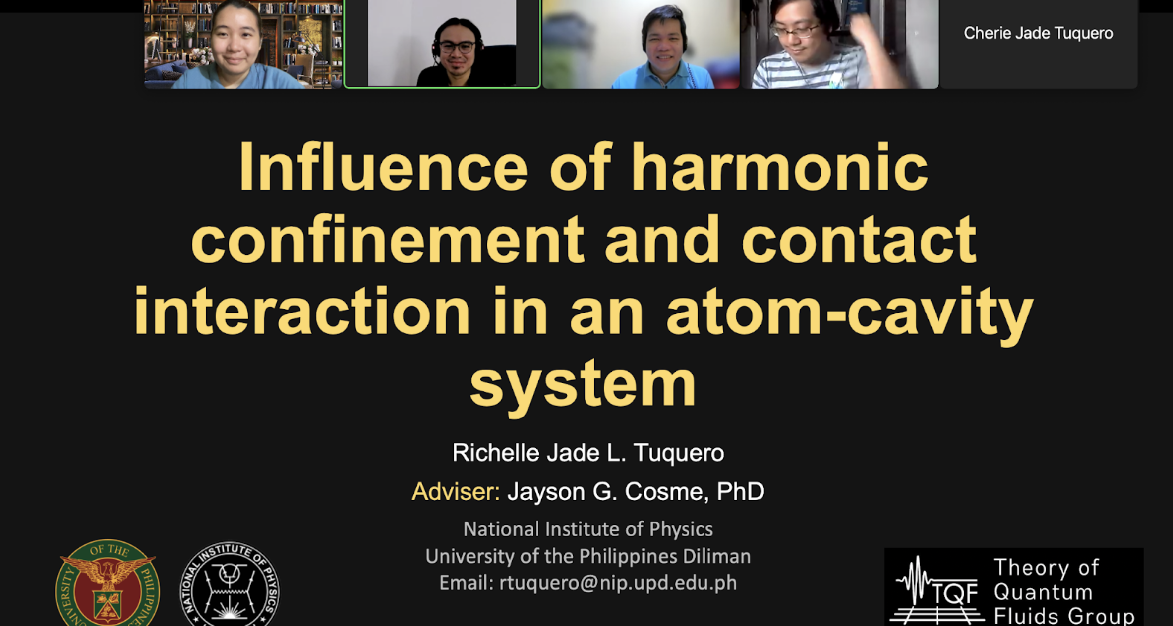 BS thesis defense!